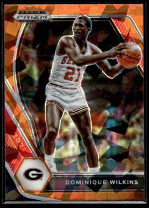 2021 Panini Prizm Draft Picks Georgia Bulldogs #93 Dominique Wilkins RC Rookie O