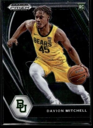 _10 2021 Panini Prizm Draft Picks Baylor Bears #13 Davion Mitchell RC Rookie