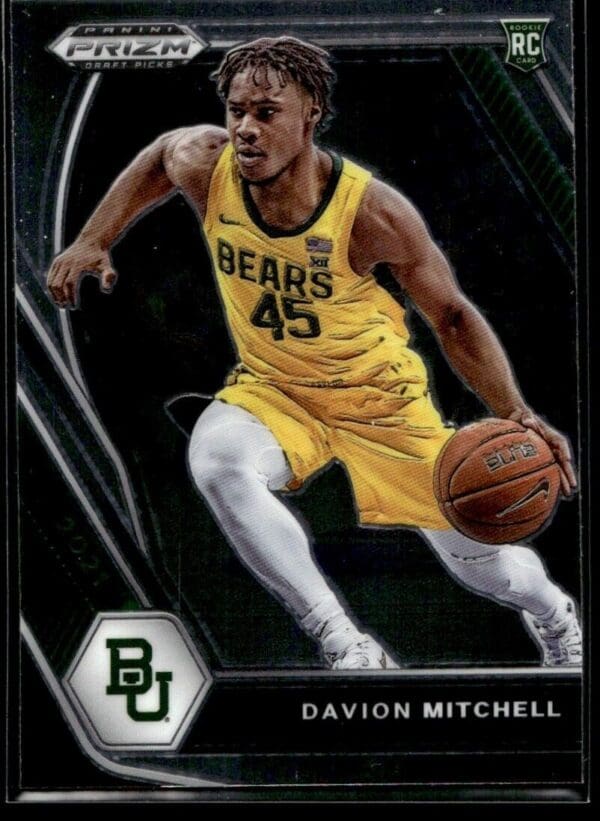 2021 Panini Prizm Draft Picks Baylor Bears #13 Davion Mitchell RC Rookie