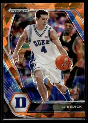 2021 Panini Prizm Draft Picks Duke Blue Devils #96 JJ Redick Orange Cracked Ice