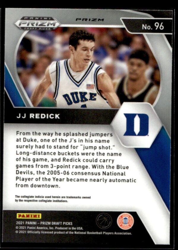 2021 Panini Prizm Draft Picks Duke Blue Devils #96 JJ Redick Orange Cracked Ice