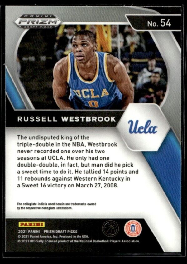 2021 Panini Prizm Draft Picks UCLA Bruins #54 Russell Westbrook