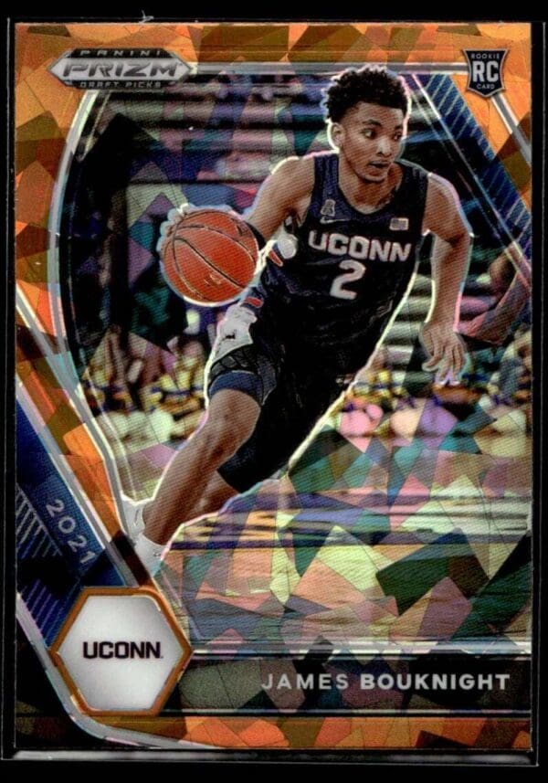 2021 Panini Prizm Draft Picks Connecticut Huskies #12 James Bouknight RC Rookie