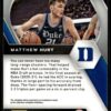 2021 Panini Prizm Draft Picks Duke Blue Devils #34 Matt Hurt RC Rookie