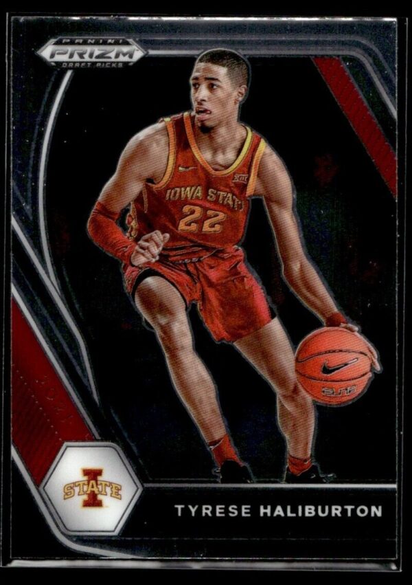 _10 2021 Panini Prizm Draft Picks Iowa State Cyclones #37 Tyrese Haliburton