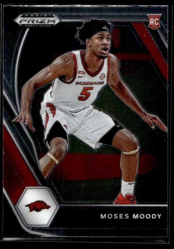 _10 2021 Panini Prizm Draft Picks Arkansas Razorbacks #11 Moses Moody RC Rookie