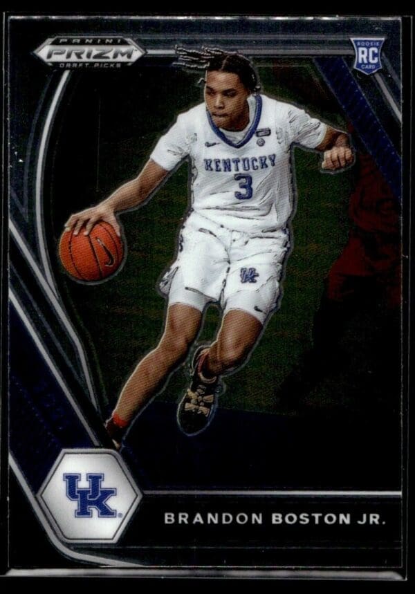_10 2021 Panini Prizm Draft Picks Kentucky Wildcats #24 Brandon Boston Jr. RC Rookie