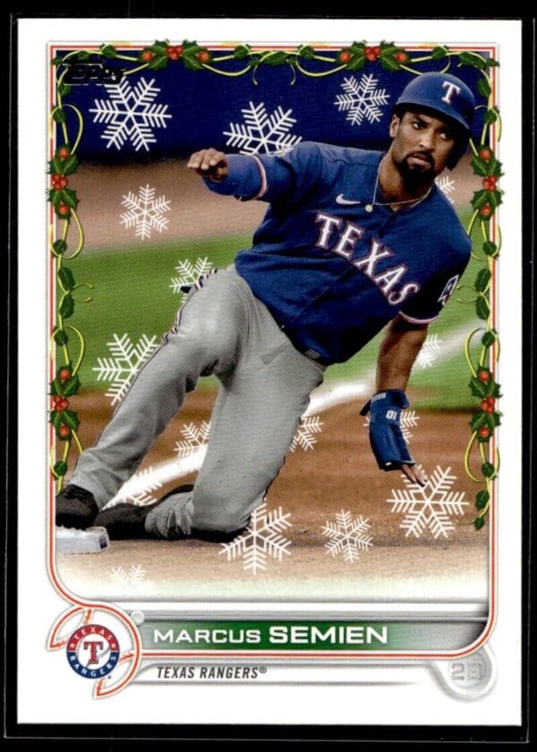 2022 Topps Holiday Texas Rangers #HW22 Marcus Semien