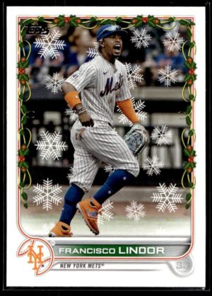 _10 2022 Topps Holiday New York Mets #HW90 Francisco Lindor