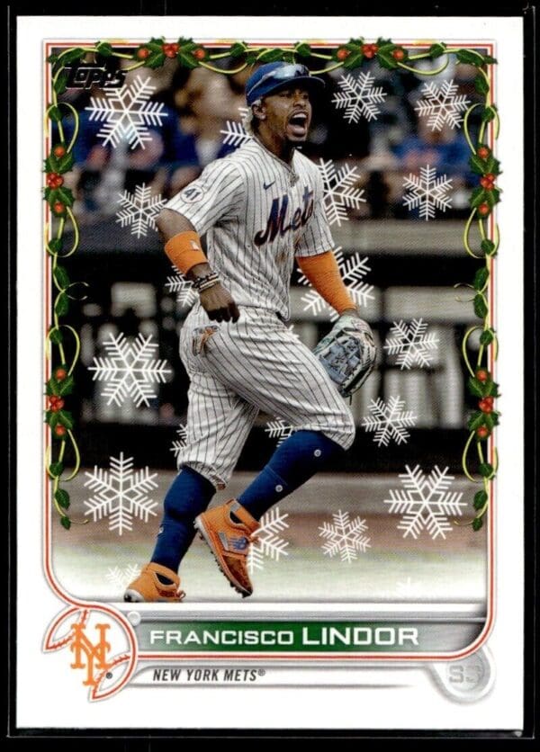 2022 Topps Holiday New York Mets #HW90 Francisco Lindor
