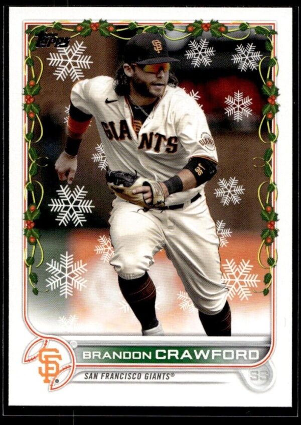 2022 Topps Holiday San Francisco Giants #HW35 Brandon Crawford