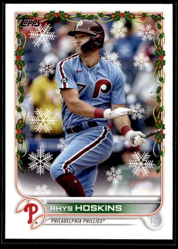 2022 Topps Holiday Philadelphia Phillies #HW105 Rhys Hoskins