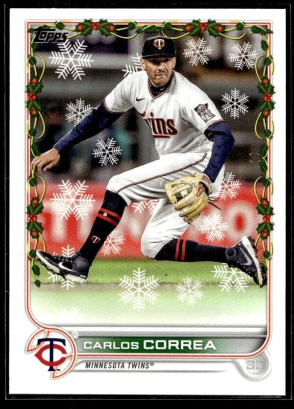 _10 2022 Topps Holiday Minnesota Twins #HW132 Carlos Correa