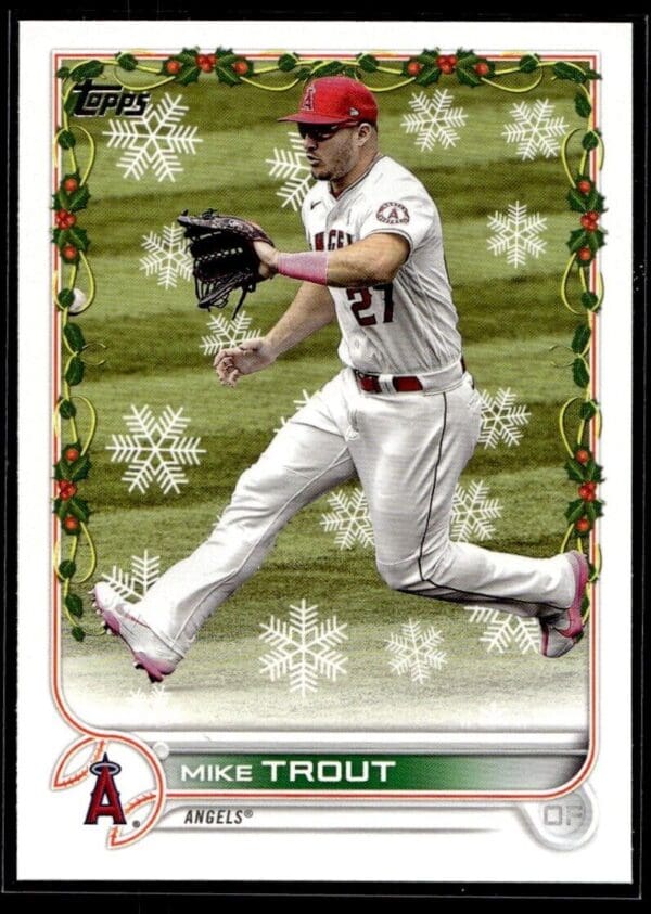 2022 Topps Holiday Los Angeles Angels #HW50 Mike Trout