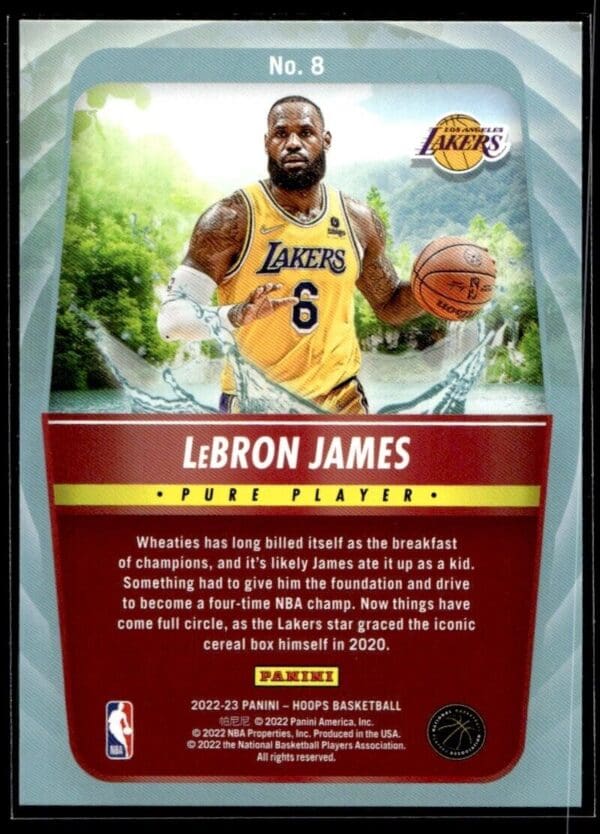 _10 2022 Hoops Pure Players Los Angeles Lakers #8 LeBron James