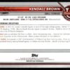 2002 Bowman University  #63 Kendall Brown