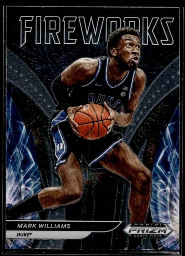 2022 Panini Prizm Draft Picks Duke #FW-MW Mark Williams Fireworks