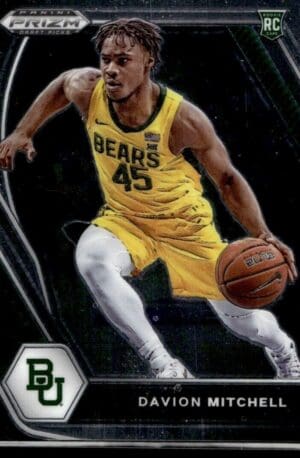 _10 2022 Panini Prizm Draft Picks Baylor Bears #13 Davion Mitchell RC Rookie