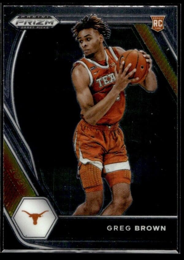 2021 Panini Prizm Draft Picks Texas Longhorns #27 Greg Brown III RC Rookie