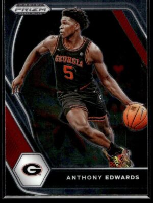 2021 Panini Prizm Draft Picks Georgia Bulldogs #65 Anthony Edwards