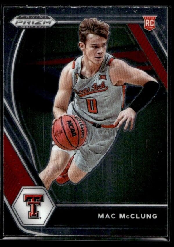 2021 Panini Prizm Draft Picks Texas Tech Red Raiders #39 Mac McClung RC Rookie