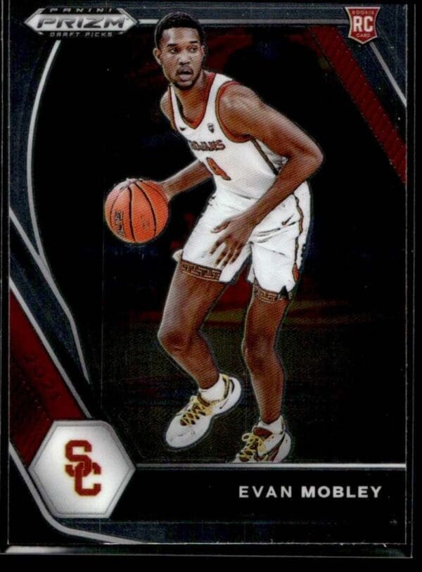 _10 2021 Panini Prizm Draft Picks USC Trojans #2 Evan Mobley RC Rookie
