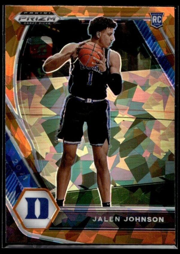 2021 Panini Prizm Draft Picks Duke Blue Devils #10 Jalen Johnson RC Rookie Orang