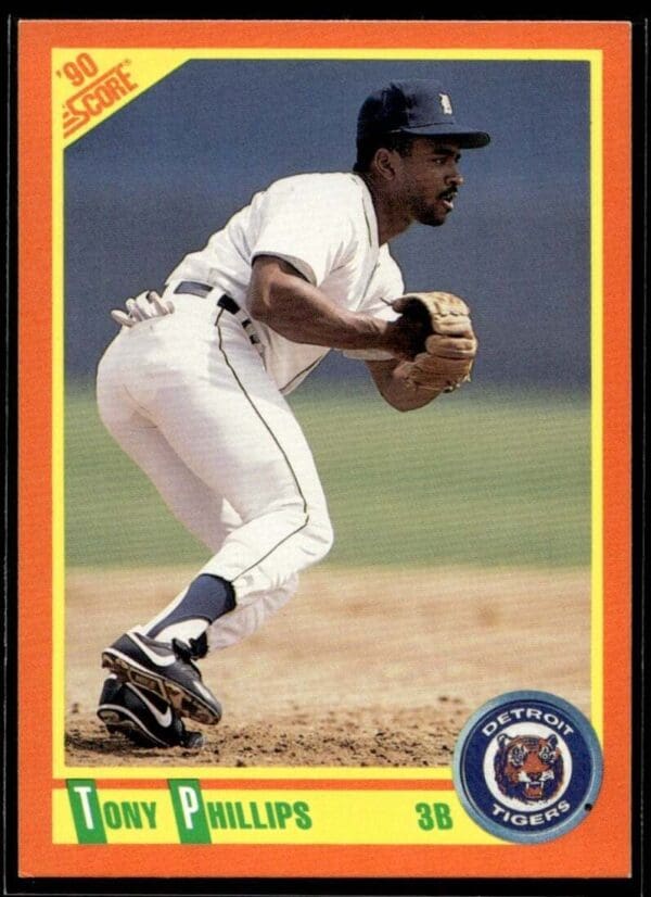 1990 Score Rookie & Traded Detroit Tigers #14T Tony Phillips