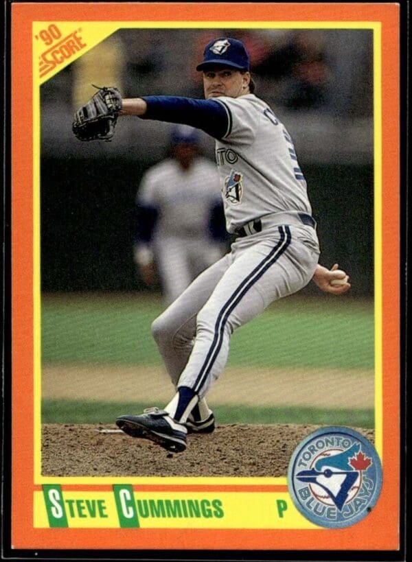 1990 Score Rookie & Traded Toronto Blue Jays #78T Steve Cummings RC Rookie