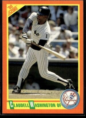 1990 Score Rookie & Traded New York Yankees #45T Claudell Washington