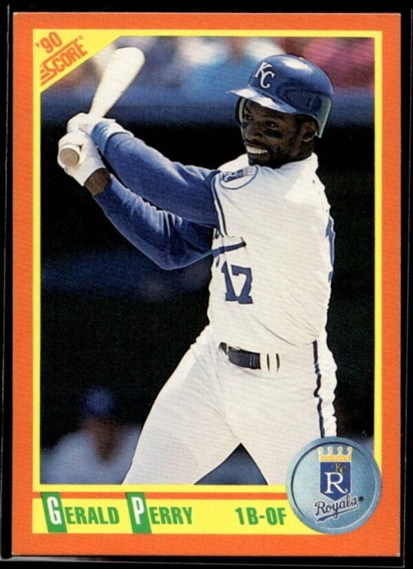1990 Score Rookie & Traded Kansas City Royals #28T Gerald Perry