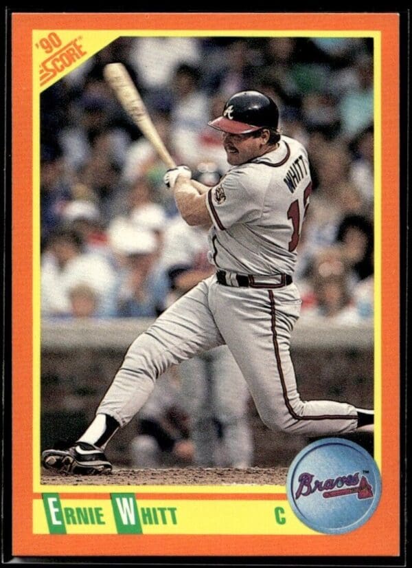 1990 Score Rookie & Traded Atlanta Braves #30T Ernie Whitt