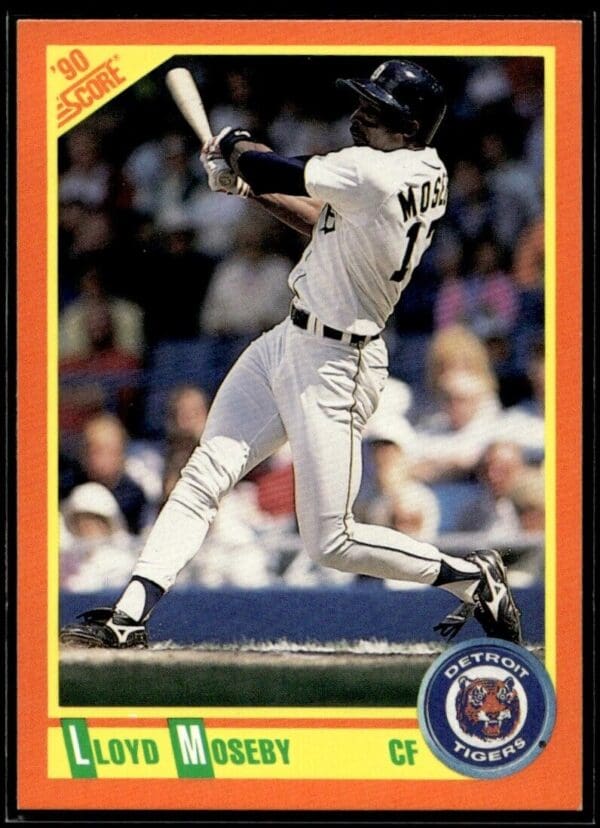 1990 Score Rookie & Traded Detroit Tigers #25T Lloyd Moseby
