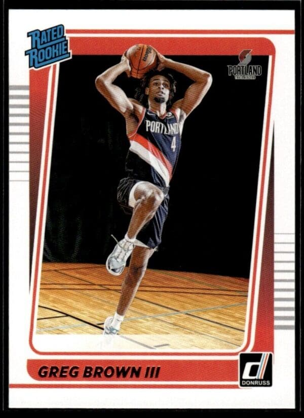 2021 Donruss Portland Trail Blazers #245 Greg Brown III RC Rookie