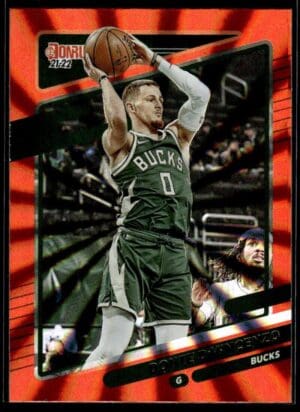 2021 Donruss Milwaukee Bucks #94 Donte DiVincenzo Orange Holo Laser