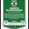 2021 Donruss Milwaukee Bucks #94 Donte DiVincenzo Orange Holo Laser