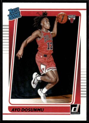 _10 2021 Donruss Chicago Bulls #221 Ayo Dosunmu RC Rookie