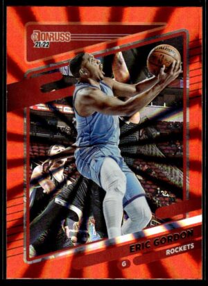 2021 Donruss Houston Rockets #37 Eric Gordon Orange Holo Laser