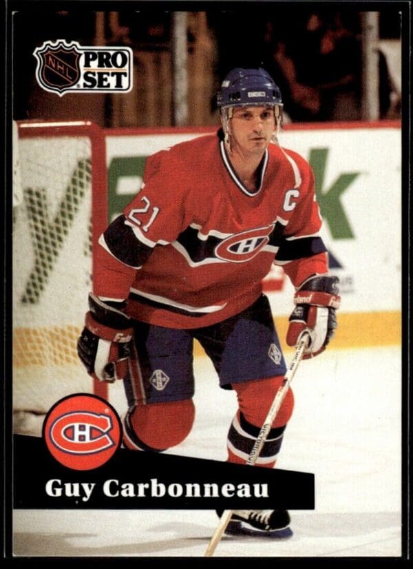 1991 Pro Set Montreal Canadiens #130 Guy Carbonneau