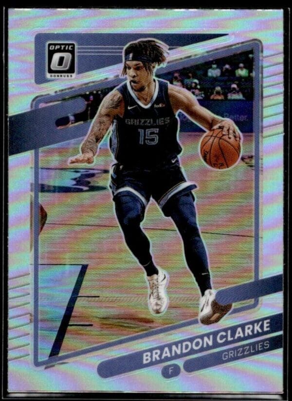 2021-22 Donruss Optic Brandon Clarke Memphis Grizzlies #82 Holo