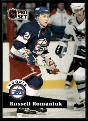 _10 1991 Pro Set Winnipeg Jets #565 Russ Romaniuk RC Rookie