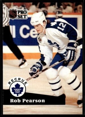 _10 1991 Pro Set Toronto Maple Leafs #562 Rob Pearson RC Rookie