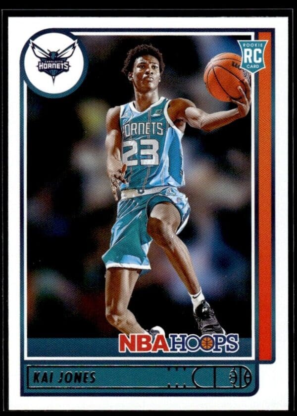 2021 Hoops Charlotte Hornets #230 Kai Jones RC Rookie Red Back