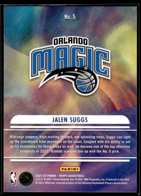 2021 Hoops We Got Next Orlando Magic #5 Jalen Suggs RC Rookie