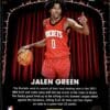 2021 Hoops Now Playing Houston Rockets #2 Jalen Green RC Rookie