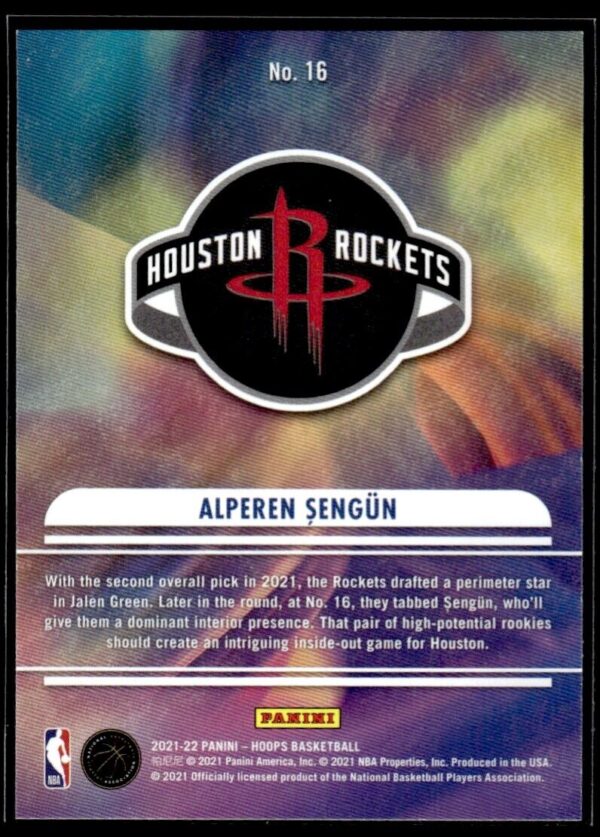 2021 Hoops We Got Next Houston Rockets #16 Alperen Sengun RC Rookie
