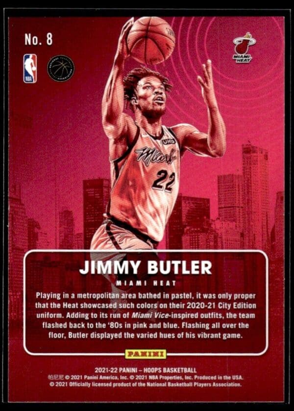 2021 Hoops City Edition Miami Heat #8 Jimmy Butler