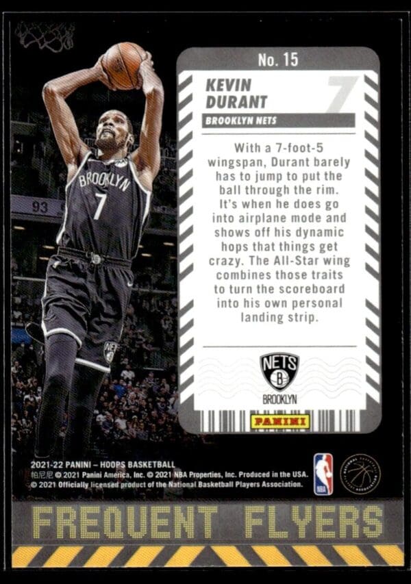 2021 Hoops Frequent Flyers Brooklyn Nets #15 Kevin Durant