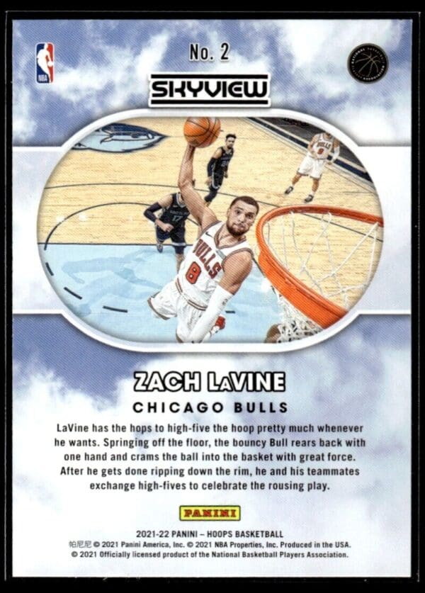 _10 2021 Hoops Skyview Chicago Bulls #2 Zach LaVine
