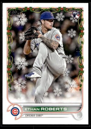 2022 Topps Holiday Chicago Cubs #92 Ethan Roberts RC Rookie